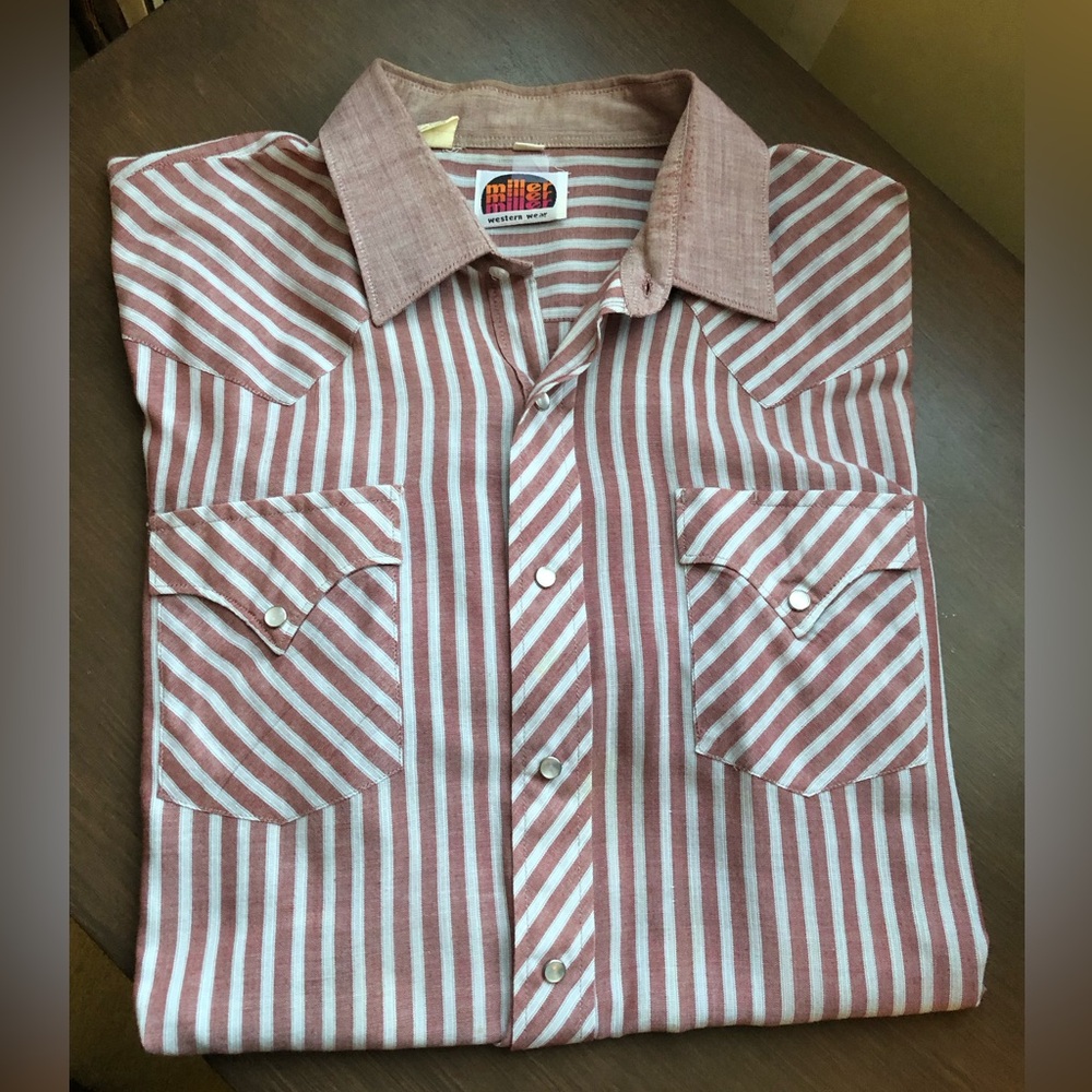 Vintage Men’s size 17.5 short sleeve western shirt